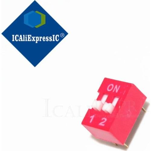 10PCS Slide Type Switch Module 2.54mm 2 Position Way DIP Red Pitch NEW In Stock