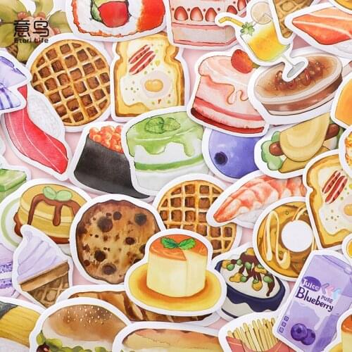 20 pcs /Pack Yammy Food Cakes Bread Series Creative Handbook DIY Decoration Sticker