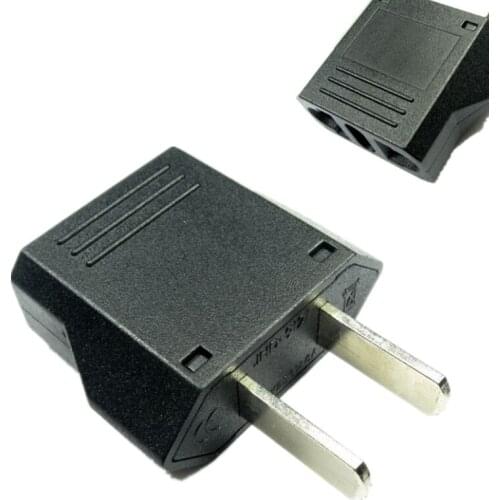 500pcs US American Power Adapter 2 Pin EU European To US Japan AC Travel Adapter Charger Converter Outlet Power Electric Socket