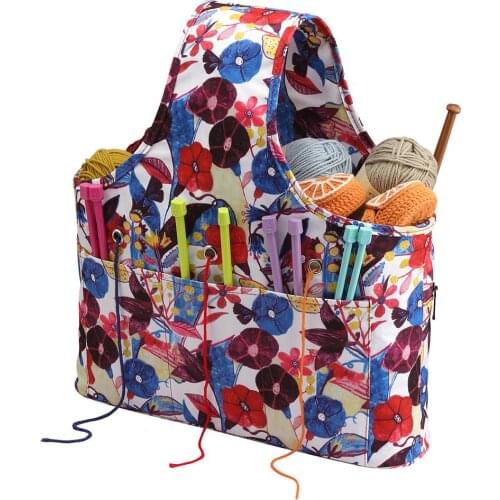 Knitting Tote Bag Yarn And Crochet Storage Supplies Crochet Collection Bag Sewing And Knitting Tool Collection Bag #W0