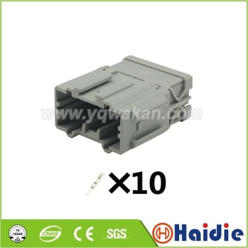 2sets 10pin auto wire harness cable plug automobile 10 hole unsealed connector 6098-0250
