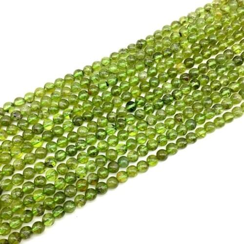 4-5 mm Nature Olivine Crystal Bead Not Men Made Nature Color 38 cm For D I Y Bracelet Earring Bracelet Women Girl Jewelry