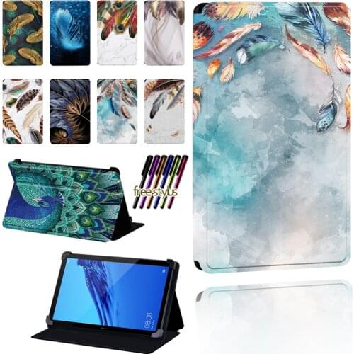 Case for Huawei MediaPad T1 7.0" / T1 8.0" / T1 10 / T2 10 PRO/T3 7.0/T3 8.0 / T3 10 9.6"/ T5 10 Print Adjustable Tablet Cover
