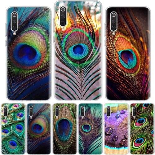 Bird Peacock feather Phone Case For Xiaomi Redmi Note 10 9 9S 8 8T 7 6 5 9C 9A 8A 7A 6A 5A Pro S2 K20 K30 Coque