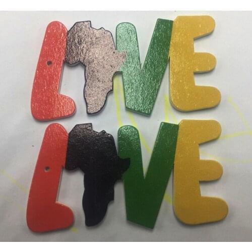Love africa wooden earrings