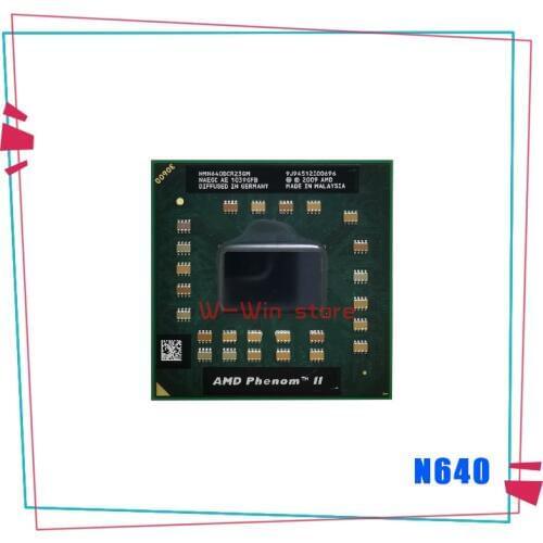 AMD Phenom II Dual-Core Mobile N640 2.9 GHz Dual-Core Dual-Thread CPU Processor HMN640DCR23GM Socket S1