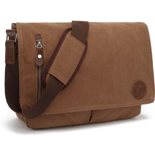 AUGUR Mens Canvas Messenger Bags Casual Travel Durable Cross body Bag for School and Daily Use Shoulder briefcase Bag male