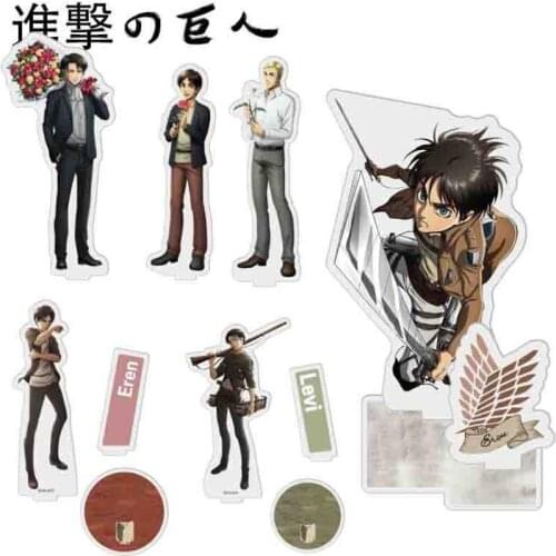 Attack on Titan Shingeki no Kyojin Eren Armin Levi Acrylic Stand Figure Plate Collection Model Toy Gifts Cosplay Desk Decor