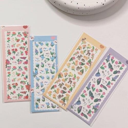 MINKYS New Arrival 2pcs/lot Kawaii DIY Photocards Scrapbooking Sticker Decorative Stickers School Stationery