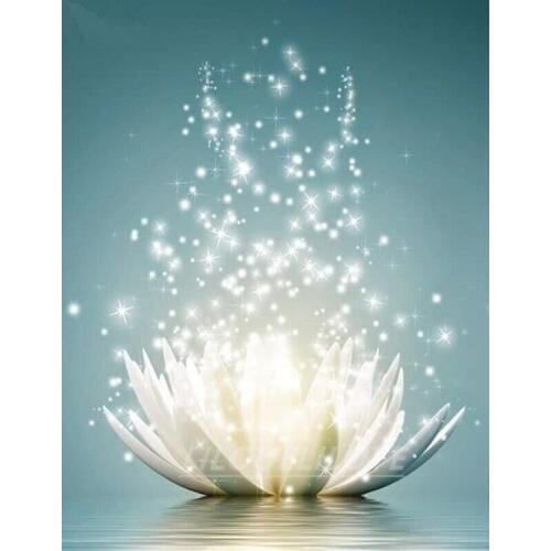 New Full Square/Round Drill 5D DIY Diamond Painting "Water lotus" 3D Diamond Embroidery Cross Stitch Kits 5D Decor Gift FG1382