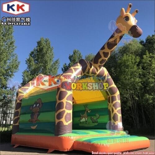 Bouncer Standard Giraffe with roof,kids party hire bouncer trampoline