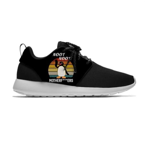 Noot Noot motherfuckers Pingu Hot Cool Funny Novelty Sport Running Shoes Lightweight Breathable 3D Print Men women Mesh Sneakers