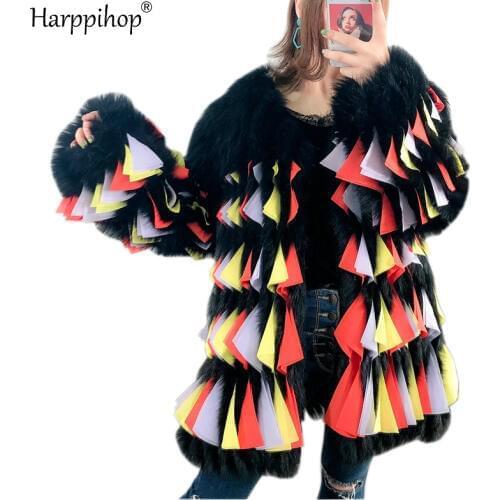 2019 autumn and winter new imported chiffon fox fur grass coat female long section Haining car fur coat