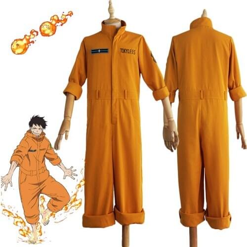 New Anime Enn Enn No Shouboutai Fire Force Cosplay Cotumes Unisex Fire Force Team Uniform Outfit Custom Made Men/Women clothing
