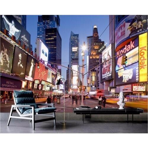 Custom photo 3d wallpaper European-style vintage city nightview streets decor painting 3d wall murals wallpaper for walls 3 d