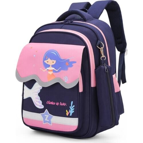 2020 Cartoon embroidery Girls School Bags Children Backpack Primary Bookbag Orthopedic Princess Schoolbags Mochila Infantil