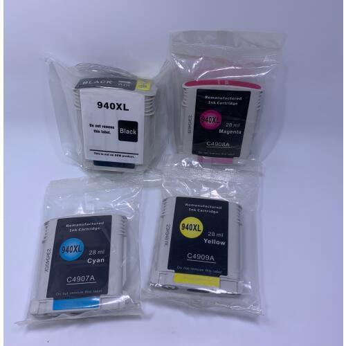 YOTAT 4pcs Compatible 940XL ink cartridge for HP940 for HP Officejet Pro 8000(CB092A)/8000 Wireless/8500 (CB862A)