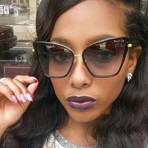 MAYTEN Fashion Cat Eye Sunglasses for Women Vintage Female Glasses Retro Sun Glasses Big Frame Eyewear Oculos De Sol UV400