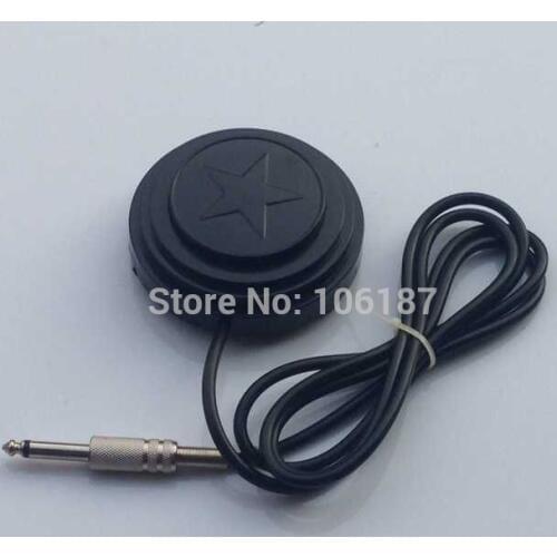 1Pc Retail Round Black TATTOO FOOT PEDAL Plastic Tattoo Footswitch Foot Switch For Tattoo POWER SUPPLY ROUND STAR