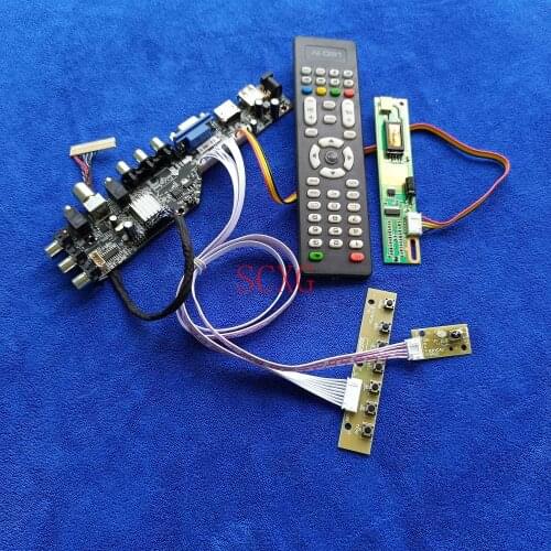 1024*768 Digital Signal DVB 30-Pin LVDS For LTN141XA/LTN141XB/LP141X13 USB VGA HDMI-compatible LCD display drive board KIT 1CCFL