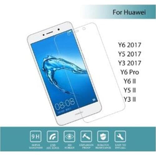 3-1PCS For Huawei Y3 Y5 Y6 Y7 2017 II Tempered Glass 9H 2.5D Scratch Proof Premium Screen Protector Mobile Phone Film