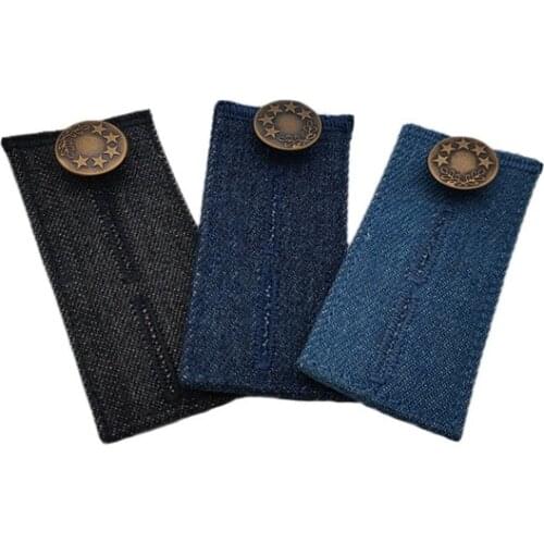3PCS Denim Pants Extenders Elastic Extended Buttons Adjustable DIY Clothes Fastener Jeans Waist Clothes Extension Snap