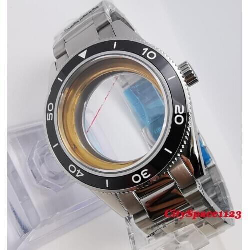 41mm Sapphire Ceramic Bezel Watch Case Band Fit ETA 2836 Miyota 8205/8215 DG 2813 Movement watch