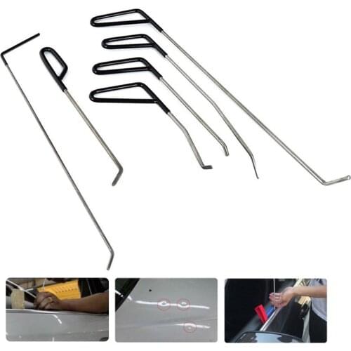 6PCS Dent Removal Rods Dent Repair Kit Paintless Dent Removal Puller Sets for Car Hail Damage Door Dings Repair Tools Auto Body