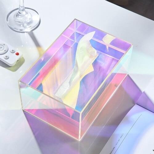 Creative Acrylic Tissue Box Holder Napkin Dispenser Wipe Case Kitchen Storage Box Desktop Organizer Home Living Room Decoration