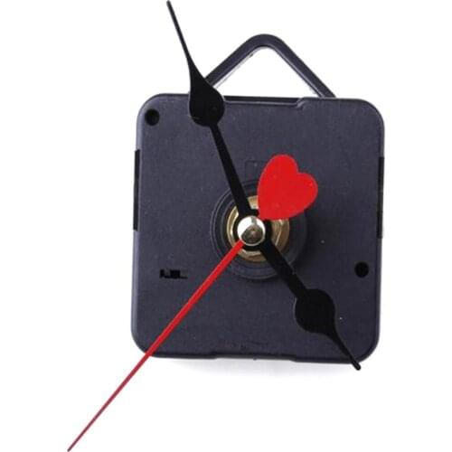 1 Set Silent Wall Clock Quartz Movement Mechanism Black Red DIY Wall Clock Quartz Clock Hour/Minute Hand Clock Movement