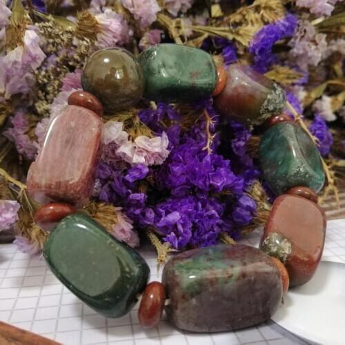 Natural multity colors ocean jasper quartz crystal stone natural gemstone bangle for woman for gift free shipping