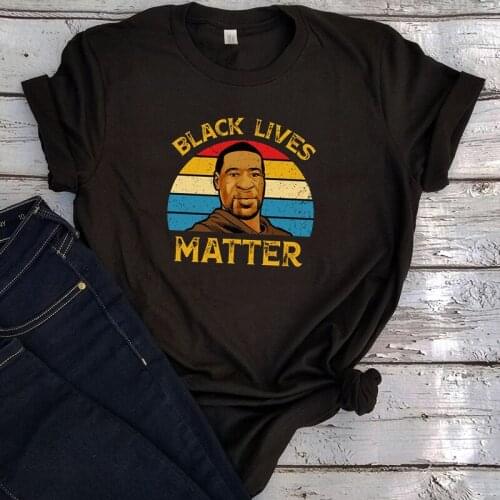 Black Lives Matter Shirt I Can't Breathe Justice for George Floyd Tee Vintage Fashion 2021 New Black History Tshirt Streetwear L