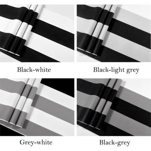 Black-white Grey White Vertical Stripe Wallpaper Rolls for Walls Girls Baby Child Room 3d Stripe wall paper Roll 3d Wallcovering