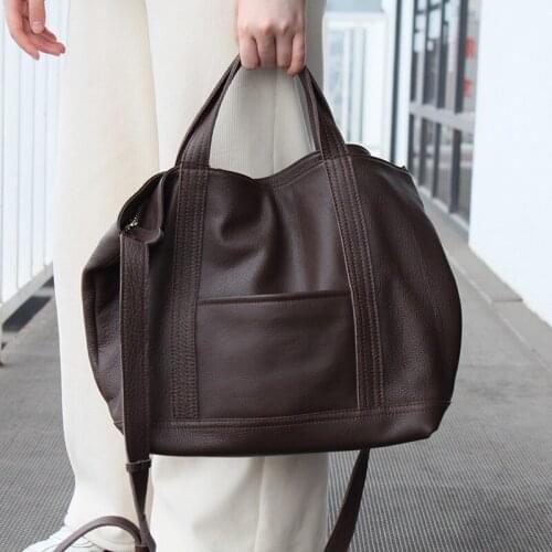 Travel Tote Bags Women Totes Large Bags Cow Leather Shoulder Bag Shopping Handbag Large Capacity Crossbody Bag Women Men Causal