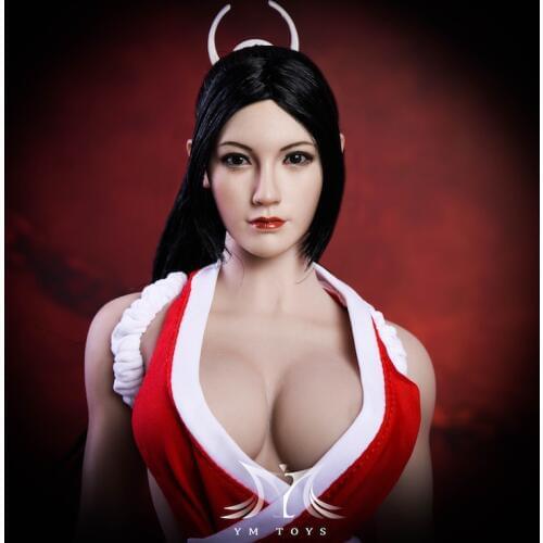 Custom 1/6 Sexy Asian Beauty Girl Fang Head Sculpt White / Wheat Skin for 12inch Phicen Jiaoudoll Verycool Action Figure