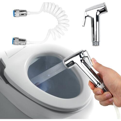 Bathroom Cleaning Tools Shower Head Nozzle Spray Gun with Telephone Shower Hose Handheld Bidet Toilet Sprayer