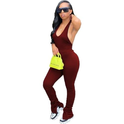 Rompers Womens Jumpsuit Fashion Women See Through Jumpsuit Womens Rompers Halter Up Sleeveless Jumpsuit Party Outfits for Women