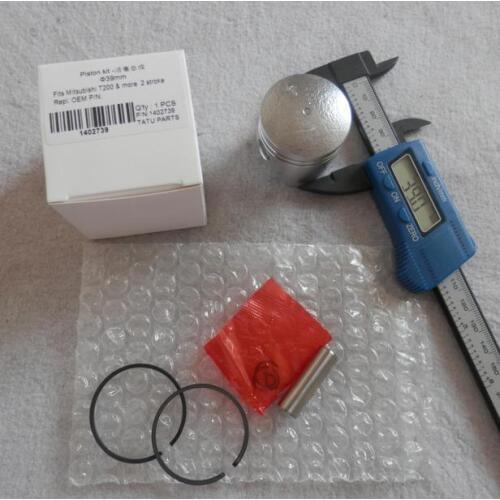 PISTON KIT 39MM FITS MITSUBISHI T200 CYLINDER AY PISTON RING PIN CLIPS ASSY 2 STROKE TRIMMER CHAIN SAW PARTS