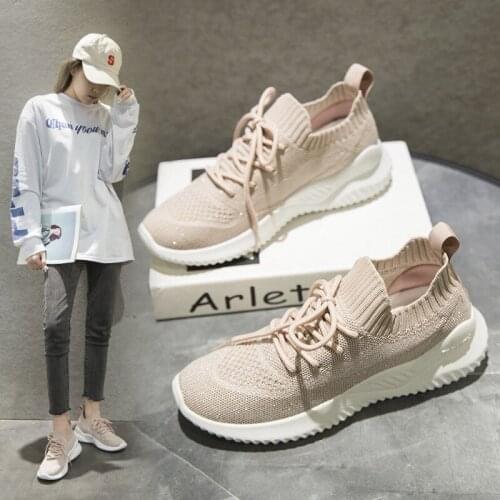 Flying woven coconut shoes women 2021 autumn new dad shoes women shoes wave casual students breathable sneakers