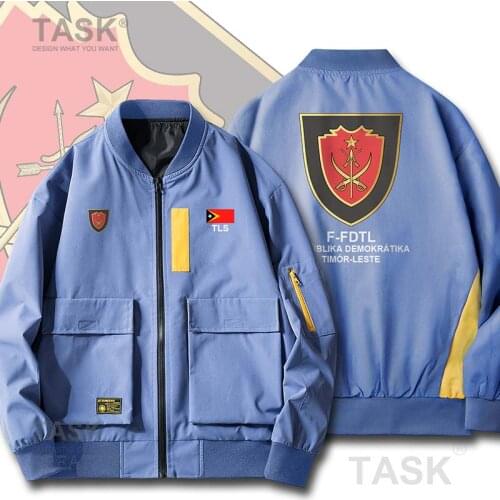 Bomber Military Biker Jacket Army East Timor TMP Timor Leste Tetum East Timorese Hit Color Streetwear Baseball Jackets Fashion