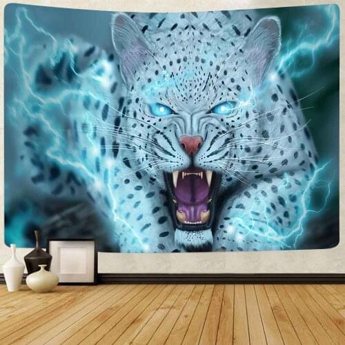 Animals Tapestry Wildlif Leopard Art Wall Hanging Tapestries for Living Room Bedroom Dorm Home Blanket Decor
