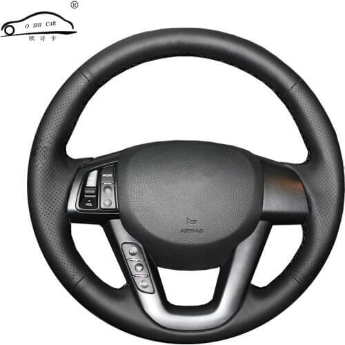 Artificial Leather car steering wheel braid for Kia K5 2011 2012 2013 Kia Optima/Custom made Steering cover