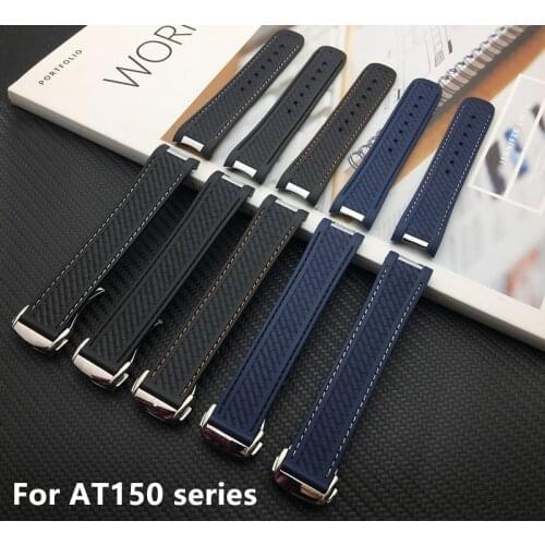 New 20mm Watchband Curved End Silicone Rubber Watch band with Metal for Omega strap Seamaster 300 AQUA TERRA AT150 8900 Tools