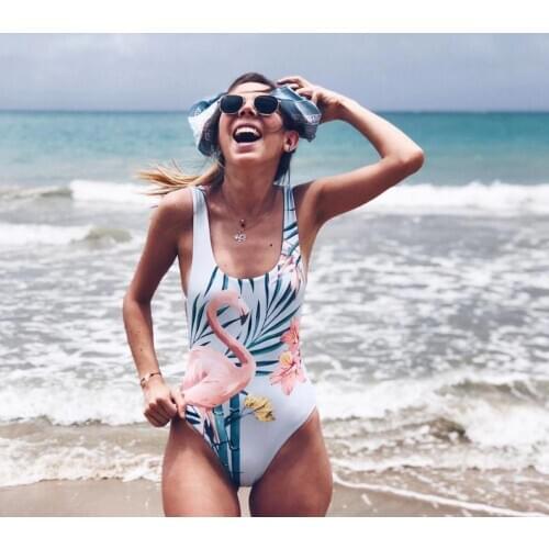Sexy High Cut One Piece Swimsuit Monokini Scoop Neck Bikinis Female Thong Swimwear Backless Bandage Bathing Suit Women Beachwear