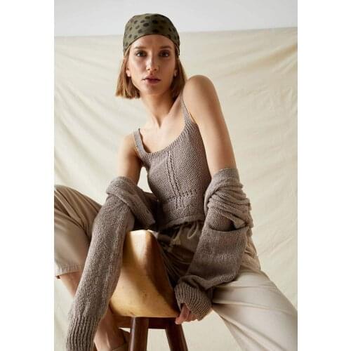 DeFacto Spring Woman Tops & Tees Square Neck Knitwear Athlete Regular Fit Streetwear Female Fashion-U2234AZ21SP