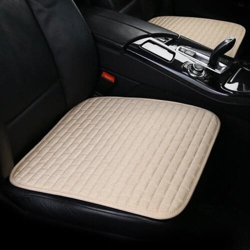 Universal Linen Fabric Cushion Car Seat Protector Mat Pad Cover Household Office Car Interior Comfort Cover Four Seasons