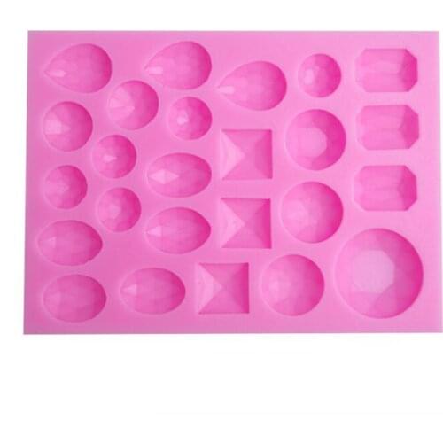 Jewelry Gem Diamond Silicone Molds Fondant Cake Decorating Tool Chocolate Baking Tools For Cakes Kitchen Baking Accessories M629