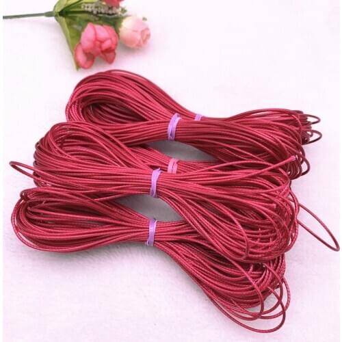 0.5-2.0mm Dark Rose Waxed Cord Waxed Thread Cord String Strap Necklace Rope Beads for Jewelry Making DIY Bracelet Accessories