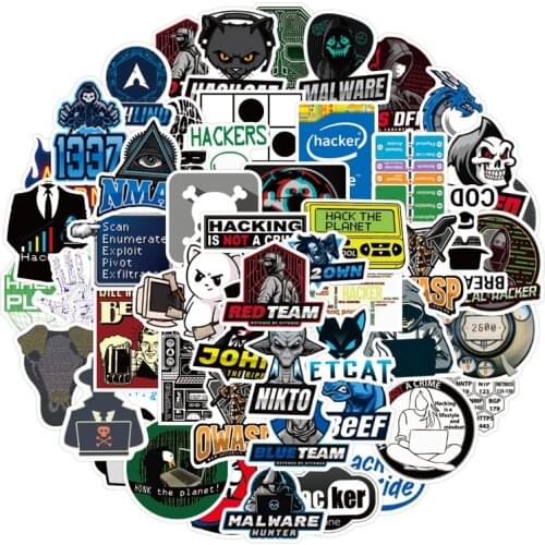 10/30/50 PCS New Hacker Graffiti Waterproof Sticker Computer Cup Guitar Suitcase Motorcycle Phone Notebook Helmet Car Fridge