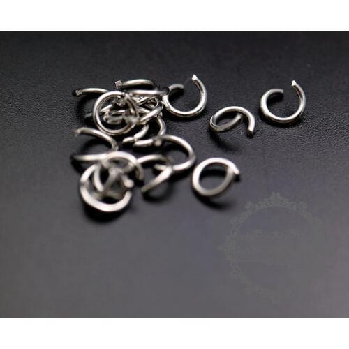 18gauge stainless steel rhodium color single open jumpring DIY jewelry supplies findings 1544008